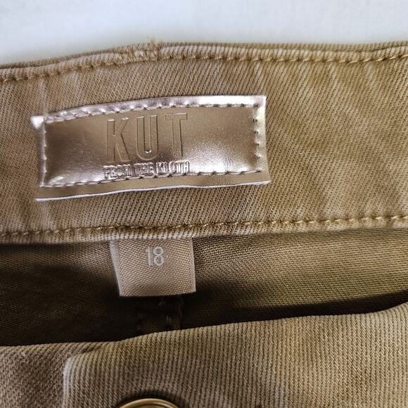 Kut From The Kloth Meg High Rise Wide Leg Jean Womens 18 Ankle Pant Toffee Camel - Picture 10 of 16